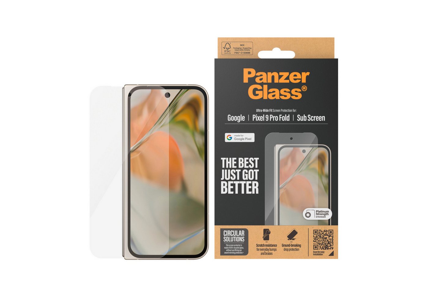 SAFE by PanzerGlass Displayschutzglas Ultra-Wide Fit Screen Protection für Google Pixel 9 Pro Fold, Displayschutzfolie, Schutzfolie, Bildschirmschutz, kratz- & stoßfest von SAFE by PanzerGlass