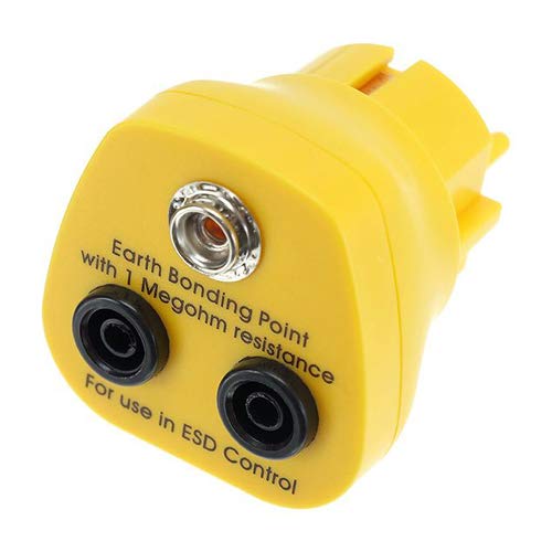 Safeguard EP1240-15 ESD Erdungsstecker, 1mm x 10mm Druckknopf, Gelb von SAFEGUARD
