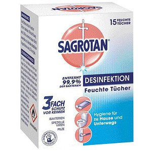 SAGROTAN® Desinfektionstücher DESINFEKTION, 15 St. von SAGROTAN®