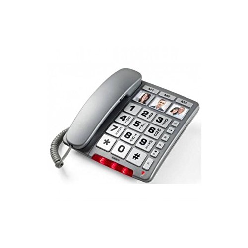 Saiet 13500512 Multifunktionales Telefon mit großen Tasten personalisierbar mit Foto, Freisprecheinrichtung, Family von SAIET