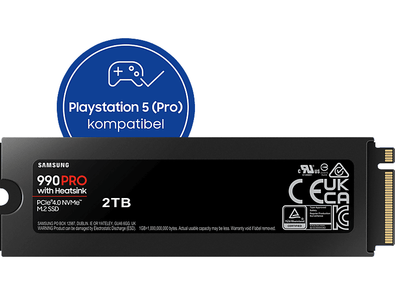 SAMSUNG 990 PRO Heatsink PS5 2 TB, Gaming Festplatte, Schwarz SAMSUNG 990 PRO Heatsink PS5 2 TB, Gaming Festplatte, Schwarz von SAMSUNG