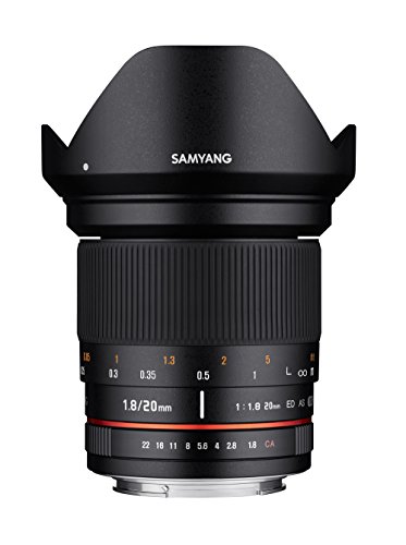 SAMYANG 1113509101 20mm F1.8 ED AS UMC Objektiv für Anschluss Micro Four Thirds schwarz von SAMYANG