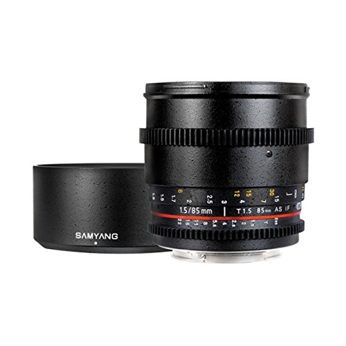 SAMYANG 13085T1.5P 85 mm T1.5 VDSLR AS IF UMC II Objektiv für Anschluss Pentax schwarz von SAMYANG