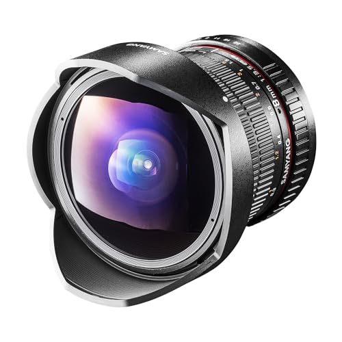 SAMYANG 7616 Objektiv Fisheye II DSLR Canon F 3.5 / 8 mm Fokussierlinse, schwarz von SAMYANG