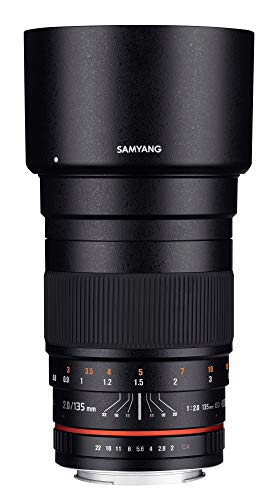 Samyang 135mm F2.0 für Sony A – Vollformat und APS-C Teleobjektiv Festbrennweite für Sony A99 II, A68, A77 II, A58, A99, A37, A57, A65, A77, A35, A560, A55, A580, A33, A290, A390 von SAMYANG