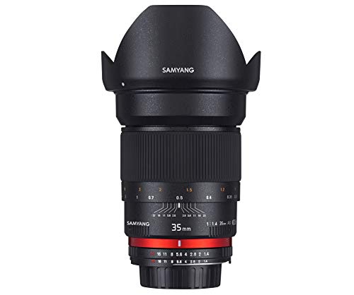 Samyang 35/1,4 Objektiv DSLR Sony E manueller Fokus Fotoobjektiv, Weitwinkelobjektiv schwarz von SAMYANG