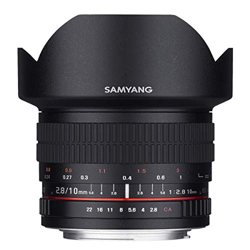 Samyang 881122 10/2,8 Objektiv DSLR Nikon F AE manueller Fokus automatischer Blendenring Fotoobjektiv, Weitwinkelobjektiv schwarz von SAMYANG
