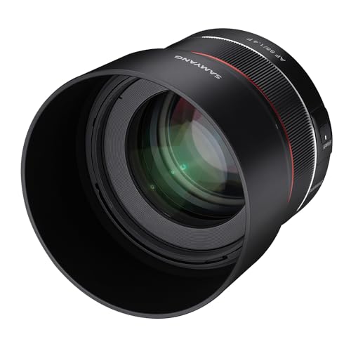 Samyang AF 85mm F1.4 F für Nikon F I leichtes & kompaktes Tele-Objektiv für Portrait-Aufnahmen, mit schnellem DSLM Autofokus I Festbrennweite für Spiegelreflex Nikon F Kameras, z.B.D5600, D850, D750 von SAMYANG