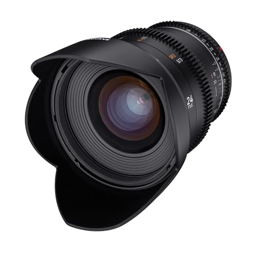 Samyang MF 24mm T1,5 VDSLR MK2 MFT – lichtstarkes T1,5 Weitwinkel Cine- und Video Objektiv für MFT Mount, 24 mm Festbrennweite, Follow Focus Zahnkränze Vollformat, APS-C und MFT, 8K Auflösung von SAMYANG