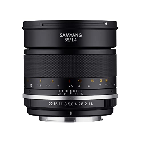 Samyang MF 85mm F1,4 MK2 für Nikon F AE – Porträt Objektiv manueller Fokus für Vollformat und APS-C Festbrennweite Nikon F Mount, 2. Generation für Nikon D750, D5600, D3400, D500, D7500, D850, D780 von SAMYANG