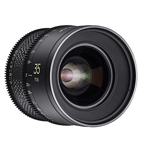 XEEN CF Cinema 35mm T1,5 PL Mount Vollformat – professionelles Cine-Objektiv – Carbon Linsenzylinder – extrem kompakt und besonders leicht, schwarz von SAMYANG