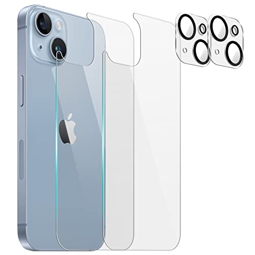 SANCA 2x Gehärtetes Glas Schutzfolie für iPhone 14 Plus Rückglas & Kameraobjektiv. Kratzfest. Kompatibel mit iPhone 14 Plus 6,7" Display. von SANCA