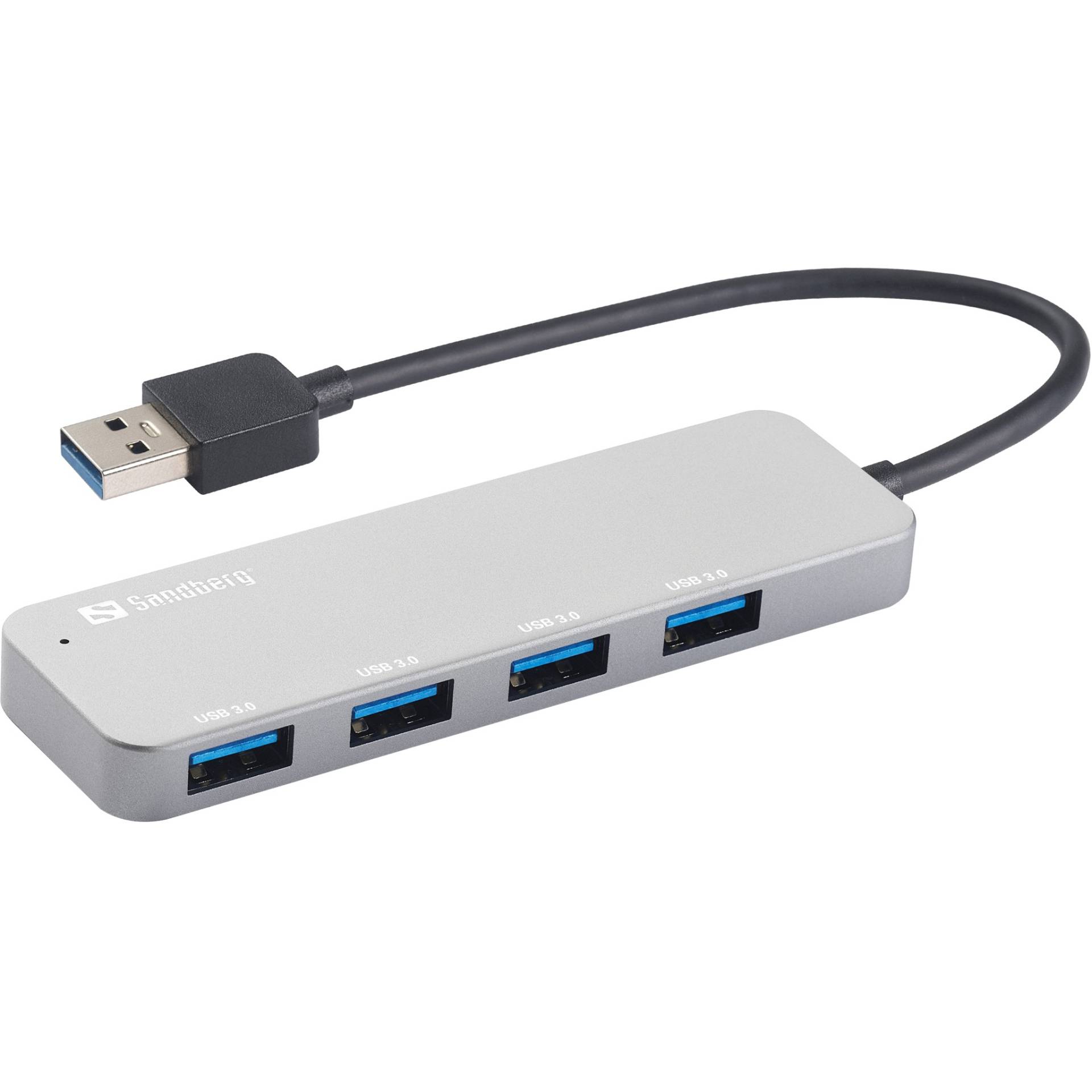 Sandberg 333-88 USB 3.0 HUB 4-Port 4xUSB 3.0 SuperSpeed Silber von SANDBERG