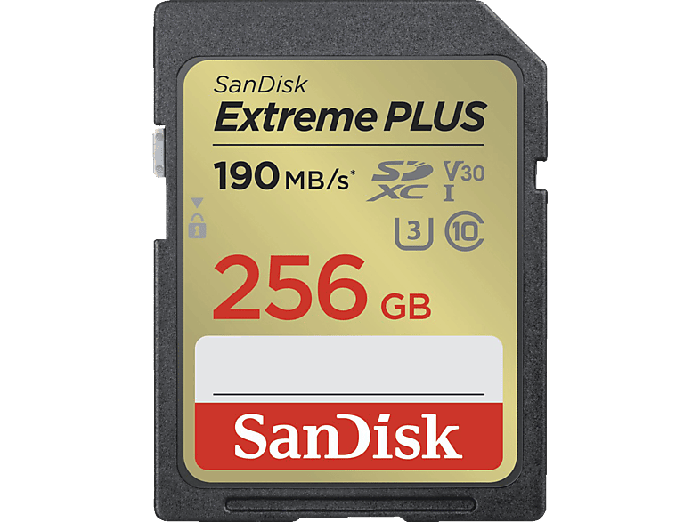 SANDISK SDSDXWV-GNCIN EXTR.PLUS 2, SDXC Speicherkarte, 256 GB, 190 MB/s von SANDISK