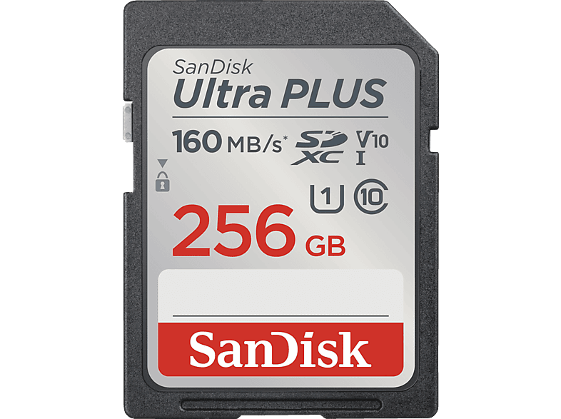 SANDISK Ultra® PLUS SDXC™-UHS-I-Karte, SDXC Speicherkarte, 256 GB, 160 MB/s von SANDISK