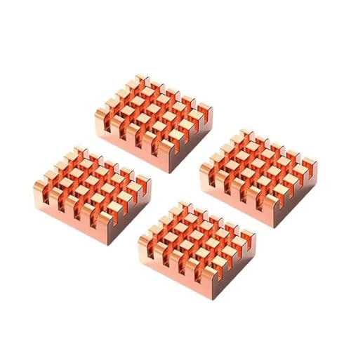 Kühlkörper aus reinem Kupfer, 12 x 13 x 5 mm, mit wärmeleitfähigem Klebeband für Motherboard, GPU, 12 x 13 x 5 mm Kühlkörper von SANRLO