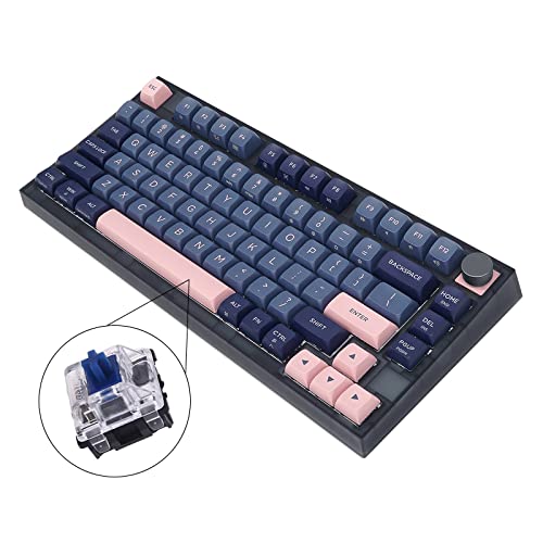 SANRLO Tastatur, mechanische Tastatur, GK75 Lite, mechanische Tastaturdichtung, Hot-Swap-fähige, programmierbare Tastaturen mit Drehknopf, RGB-Tastatur von SANRLO