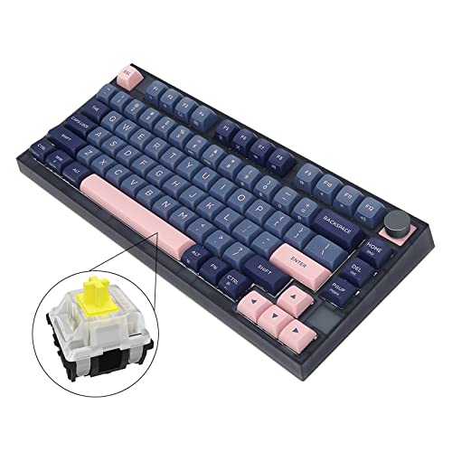 SANRLO Tastatur, mechanische Tastatur, GK75 Lite, mechanische Tastaturdichtung, Hot-Swap-fähige, programmierbare Tastaturen mit Drehknopf, RGB-Tastatur von SANRLO