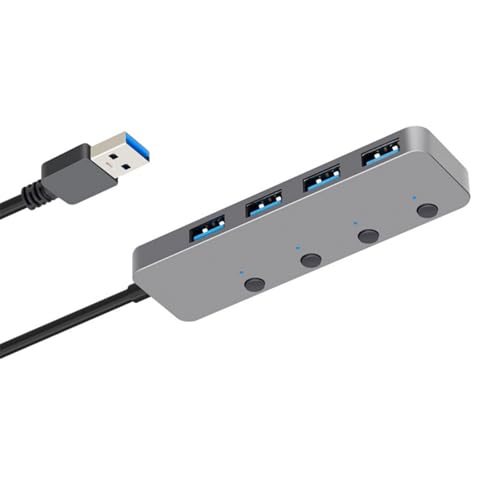 USB-3.0-Hubs mit 4 Anschlüssen für effiziente Geräteverwaltung, Stromsteuerung und verbessert die Kompatibilitäten, Heimbüro, tragbare Nutzung von SANRLO