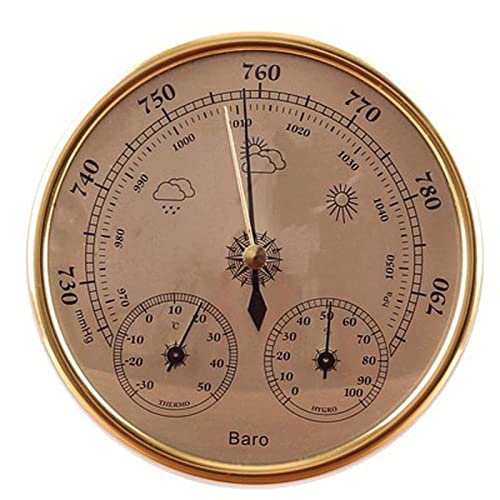 Wetterstation analog, Barometer, Maritimes Strand-Wohndekor-Geschenk(Gold) von SAPDMBBSH