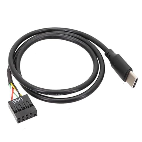 SAROAD 1 Stück USB 9Pin auf USB Typ C Kabel für Computer Motherboard zu USBC Sekundärbildschirm PC LCD Bildschirm 9Pin USB Kabel Adapter Langlebig Einfach zu Bedienen von SAROAD