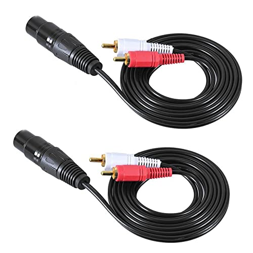 SAROAD 2X 1,5 M / 5 Ft Stereo Audio Splitter Patch Y Kabel 1 XLR Buchse auf 2 Stecker von SAROAD