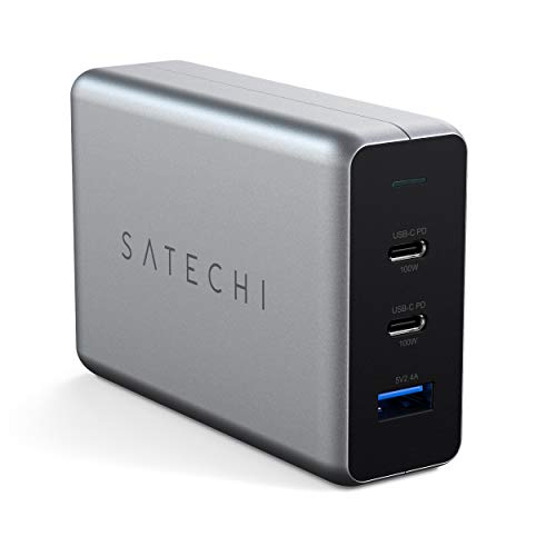 SATECHI 100W USB-C PD Kompaktes GaN-Ladegerät (leistungsstarke GaN-Technologie) – Für M2/ M1 MacBook Pro/Air, M2/ M1 iPad Pro/Air, iPhone 15 Pro Max/15 Pro/15/15 Plus von SATECHI