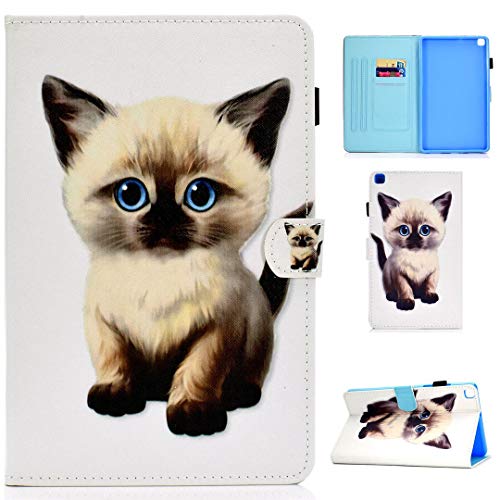 Hülle für Samsung Galaxy Tab A 8.0 (2019) SM-T290 T295 Schöne PU Leder Flip Double Magnet Wallet Stand Card Slots Case Cover DT-17 von SATURCASE