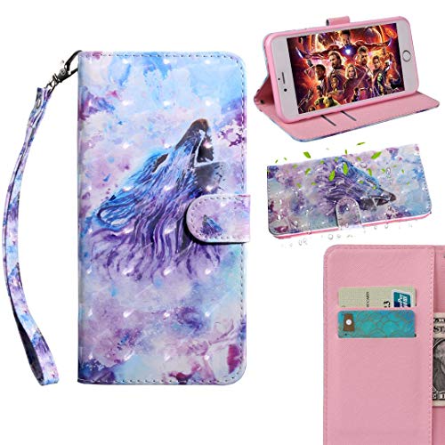 Samsung Galaxy A70 Hülle, Saturcase Schöne 3D PU Leder Flip Magnet Wallet Stand Kartenfächer Schutzhülle mit Handschlaufe für Samsung Galaxy A70 BX-3 von SATURCASE