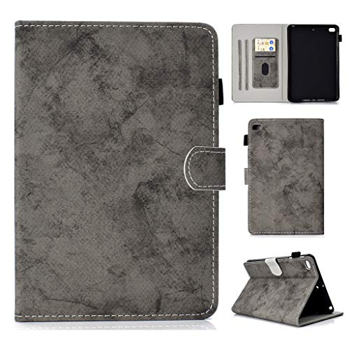 Saturcase Schutzhülle für Apple iPad Mini / Mini 2 / Mini 3 (Retro-Stil, PU-Leder, Magnetverschluss, Standfunktion, Kartenfächer) grau von SATURCASE