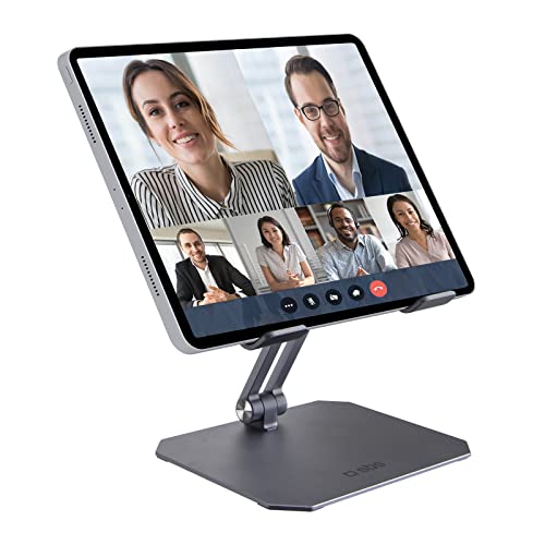 SBS Verstellbarer Tablet-Ständer, Universal-Aluminium-Tablet-Halterung, faltbar, tragbar und leicht, um 180° neigbar, 8018417400438 von SBS