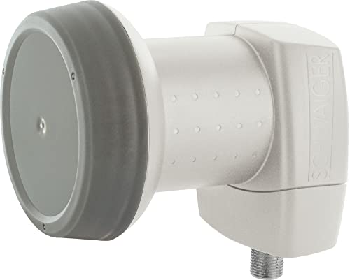 SCHWAIGER -SPS6510H 531- Singel LNB | digital | 1 Teilnehmer | für Multifeedanlagen geeignet | Wetterschutzabdeckung | Einsatz mit Satellitenschüssel | hellgrau von SCHWAIGER