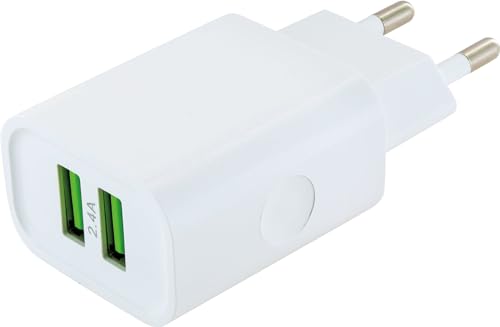 Schwaiger 230V Ladeadapter 2X USB 2.4A weiß von SCHWAIGER