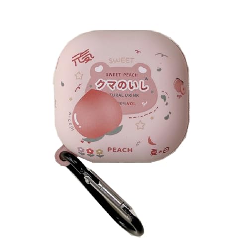 SCJLSDA Schutzhülle für Samsung Galaxy Buds Fe,kompatibel mit Buds 2 Pro/2/Pro/live,niedliches Cartoon Kawaii Frucht-Design,Silikon Schutzhülle mit Schlüsselanhänger für Damen Mädchen Geschenk von SCJLSDA