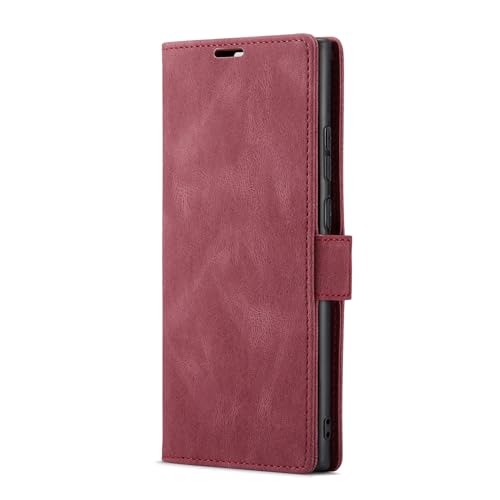 Klapphülle für Samsung Galaxy S24 Ultra/S24 Plus/S24, Business-Leder-Brieftaschen-Hülle, Folio-Ständer, für Damen und Herren (S24, Blau) von SCWZZWSY