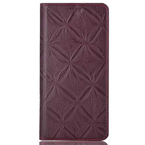 Schutzhülle für Samsung Galaxy S24, S24 Plus, S24, ultraluxuriös, echtes Leder, magnetische Brieftaschen-Hülle, Standfunktion, Kartenhalter, Klapphülle (forS24, Braun) von SCWZZWSY