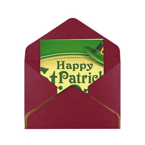 Grußkarten-Set "Happy St. Patrick's Day", blanko, für alle Anlässe, 11,4 x 15,2 cm von SDFHU