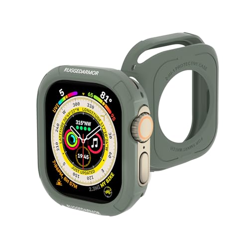 SDOCEBF Robuste Schutzhülle, kompatibel mit Apple Watch Ultra/Ultra2, 49 mm, militärische Rundum-Schutzhülle, TPU, stoßfest, für iWatch Herren, 49 mm von SDOCEBF