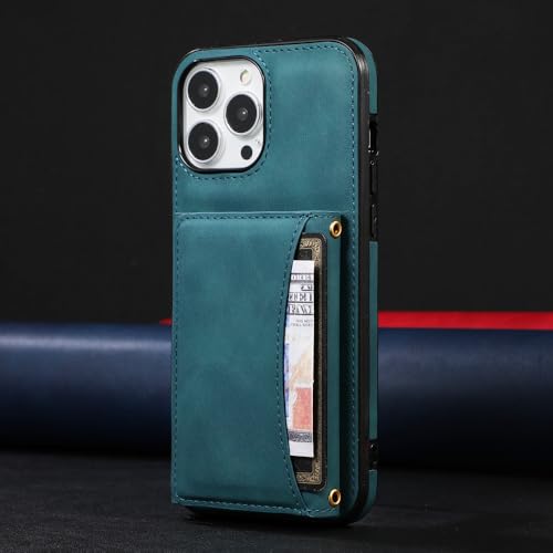 Brieftaschen-Leder-Handyhülle mit Mehreren Kartenhaltern für iPhone 15 14 13 12 Pro Max Mini 11 XR X XS 7 8 Plus Se 2022 Cover, Blau, Für iPhone SE2022 von SDPROG