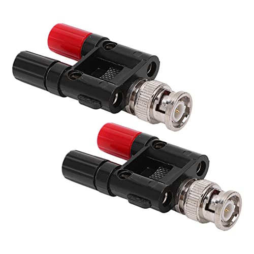 2 Stück BNC-Stecker auf Dual 4 Mm Bananen-Bindepfosten BNC-Bananen-Adapter Bananenbuchsen-Buchsen-Bindepfosten RF-Koaxial-Splitter-Adapter-Anschluss von SEAFRONT