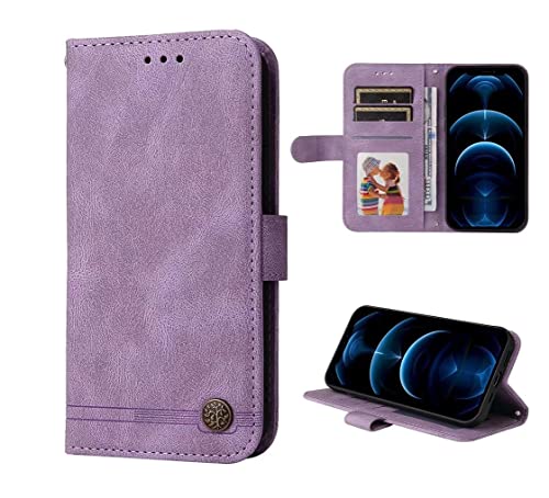 SEAHAI Hülle für Honor Magic 6 Lite 5G / Honor X9b Handyhülle, Flip PU Brieftasche Schutzhülle mit Ständer/Kartenfach/Magnetisch Stoßfeste Lederhülle Ultra-dünn Klapphülle - Lila von SEAHAI