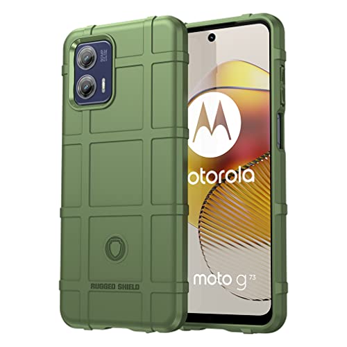 SEAHAI Hülle für Motorola Moto G73 5G, [Fallschutz, rutschfest] Militär-Case Ultra-dünne Stylische Schutzhülle, Hochwertiges TPU Silikon Stoßfest Handyhülle - Grün von SEAHAI