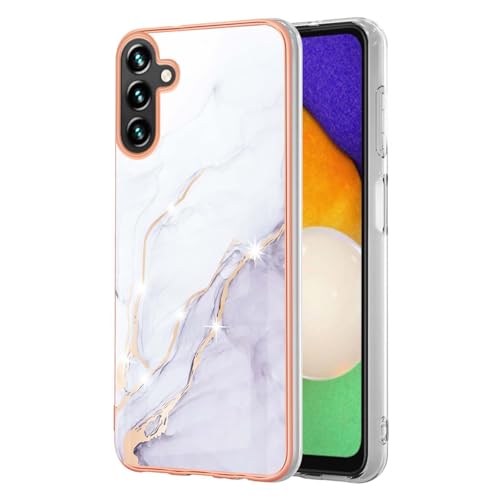 SEAHAI Hülle für Samsung Galaxy A25 5G, Bunte Muster Ultra Dünn Glänzend Weich Silikon TPU Stoßfest Handyhülle Cover Flexibel Handytasche Schutzhülle - Weiß von SEAHAI