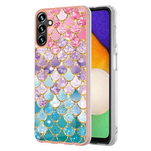 SEAHAI Hülle für Samsung Galaxy A55 5G, Bunte Muster Ultra Dünn Glänzend Weich Silikon TPU Stoßfest Handyhülle Cover Flexibel Handytasche Schutzhülle - Farbe Squama von SEAHAI