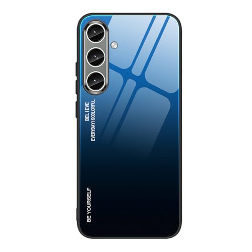 SEAHAI Hülle für Samsung Galaxy S25 Plus 5G / S25+ 5G, Ultradünne Gehärtetem Glas Zurück & Weich Silikon TPU Rahmen Handyhülle Farbverlauf Farbe Case Stoßfest Schutzhülle, Elegantes Blau SEAHAI Hülle für Samsung Galaxy S25 Plus 5G / S25+ 5G, Ultradünne Gehärtetem Glas Zurück & Weich Silikon TPU Rahmen Handyhülle Farbverlauf Farbe Case Stoßfest Schutzhülle, Elegantes Blau von SEAHAI