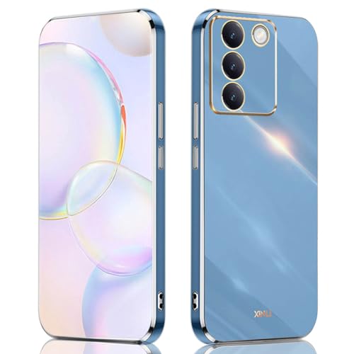 SEAHAI Hülle für Vivo V40 SE 5G, Galvanik Phnom Penh Design Ultra Dünn Glänzend Weich Silikon TPU Stoßfest Handyhülle Cover Flexibel Handytasche Schutzhülle, Blau von SEAHAI