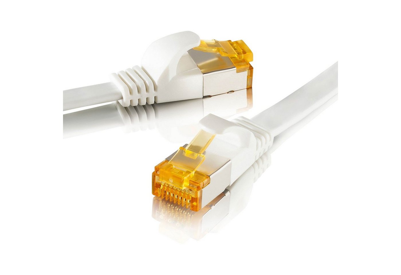 SEBSON LAN Kabel 30m CAT 7 flach, Netzwerkkabel 10 Gbit/s, RJ45 Stecker Netzkabel, (3000 cm) von SEBSON
