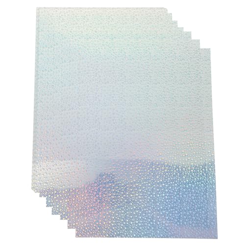 SECFOU 20 Blatt Holografisches Druckpapier Aufkleberpapier Bedruckbare Aufkleber Etiketten Aufkleber Druckerpapier Bedruckbare Etikettenaufkleber Etikettendruckerpapier von SECFOU