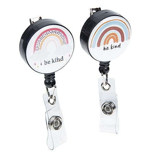 SECFOU 2St Abzeichen-Clips kreditkartenhalter credit card holder key chains ID-Inhaber Karabiner-Abzeichenhalter einziehbare Ausweisrollen für Krankenschwestern Schlüsselanhänger-Clip Abs von SECFOU