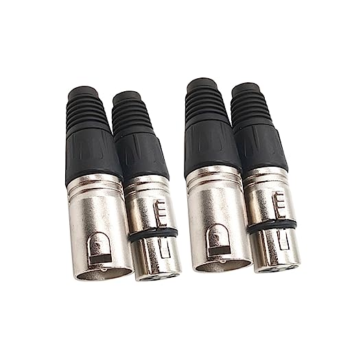 SECFOU 3 Pin XLR Stecker Und Buchse Mikrofon Set ännlich Und Weiblich ötbare XLR Connector Für Audioanwendungen von SECFOU